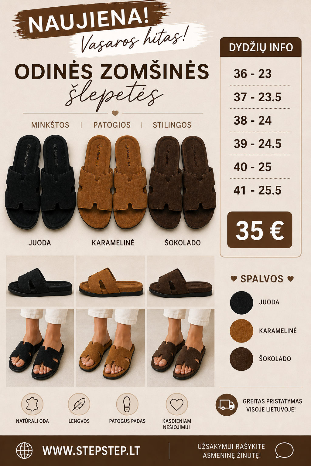 Šlepetės odinės-zomšo - Image 5